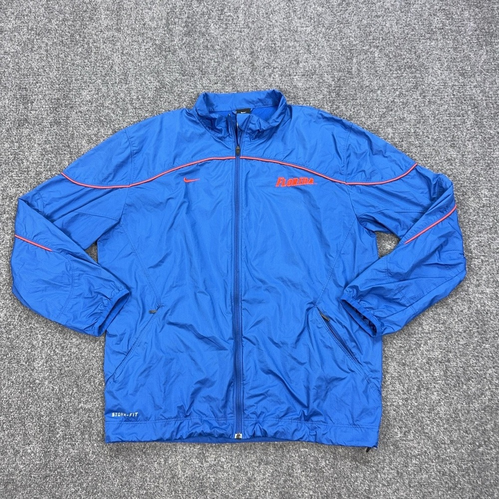 Florida Gators Jacket Mens Medium Blue NCAA Football Nike Storm-FIT Full Zip